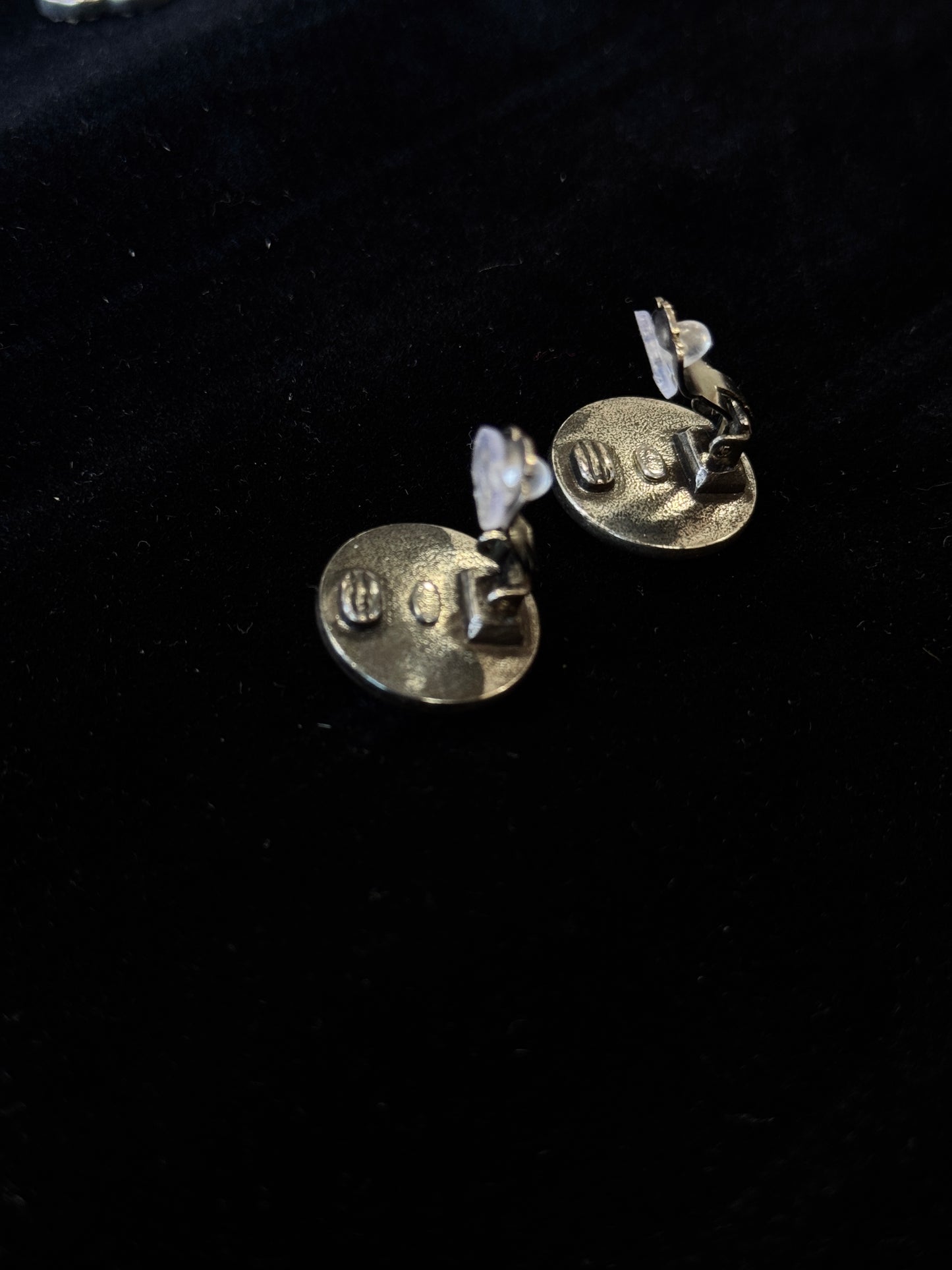Chanel 1999 Silver CC Logo Clip-On Earrings