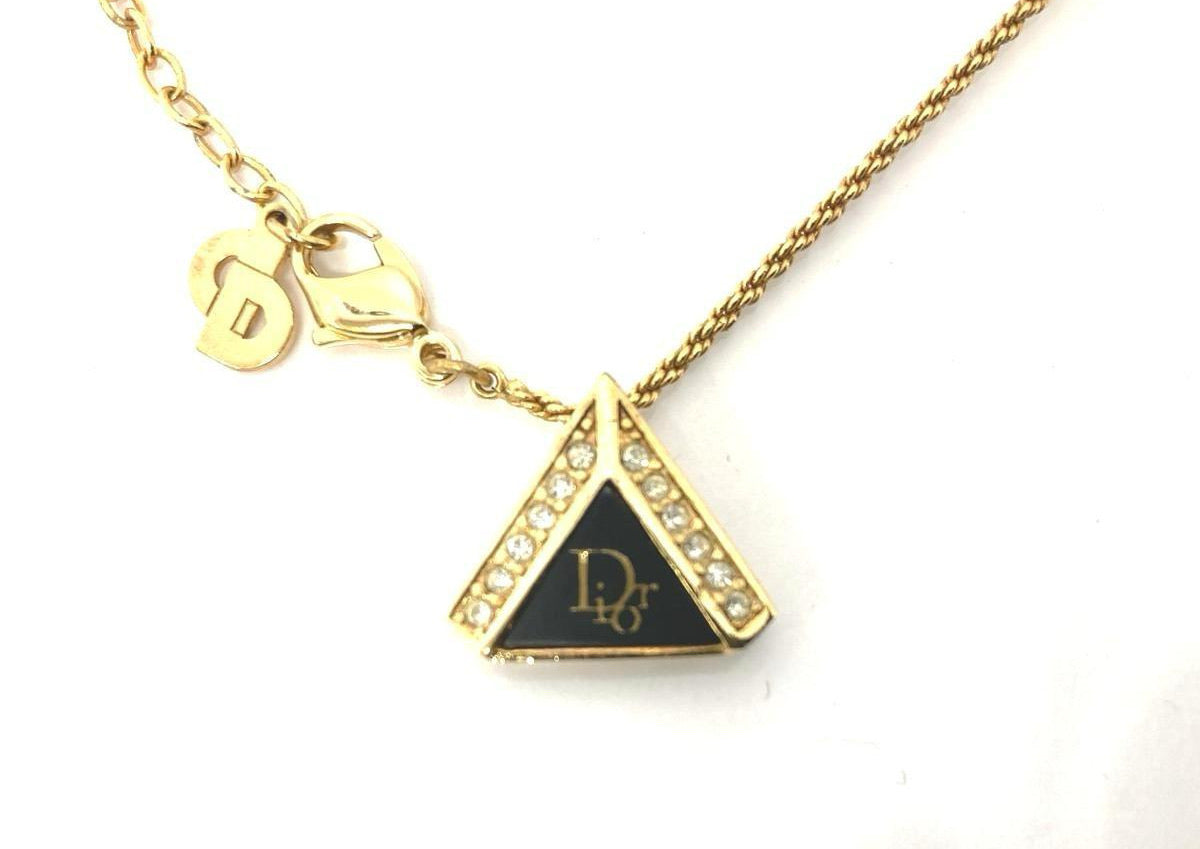 Vintage Dior “Luminous Triangle” Pendant Necklace