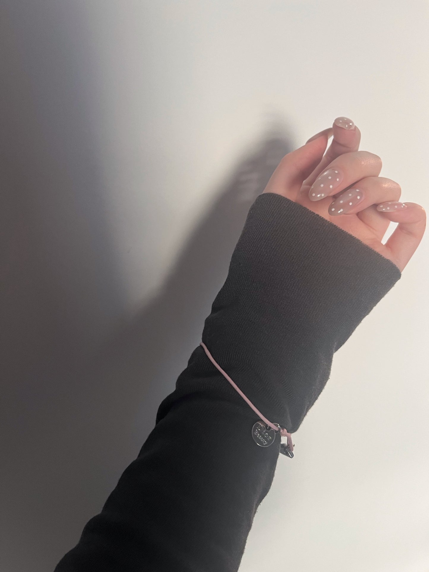 Dior Adjustable Cord Bracelet Set – Black Star & Pink Hand Charm