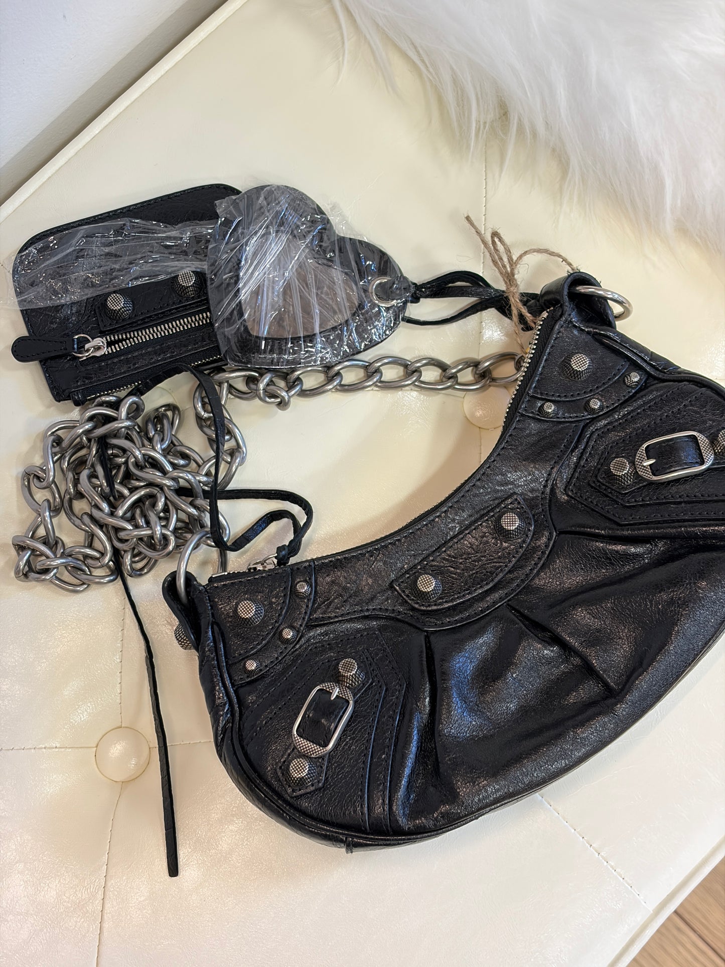Balenciaga Motocross Small Chain Shoulder Bag – Black