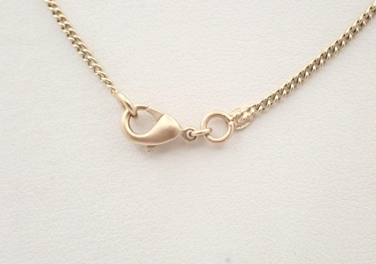 Chanel 2006 Champagne-Gold Filigree Sphere & CC Charm Necklace