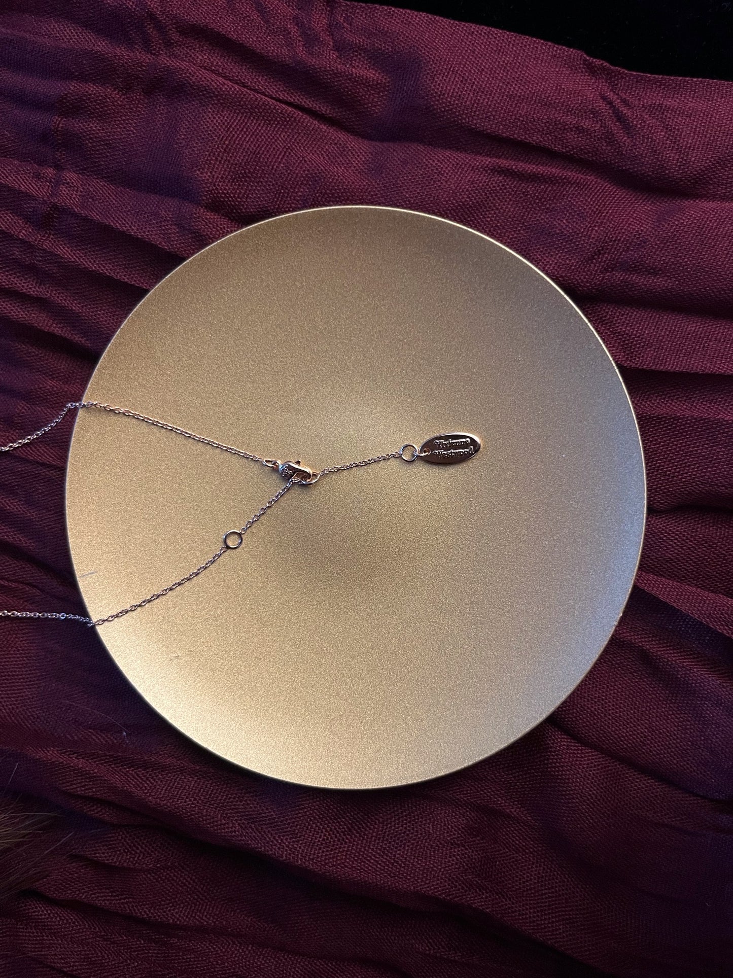 Vintage Vivienne Westwood Rose Gold-Tone Pavé Orb Necklace