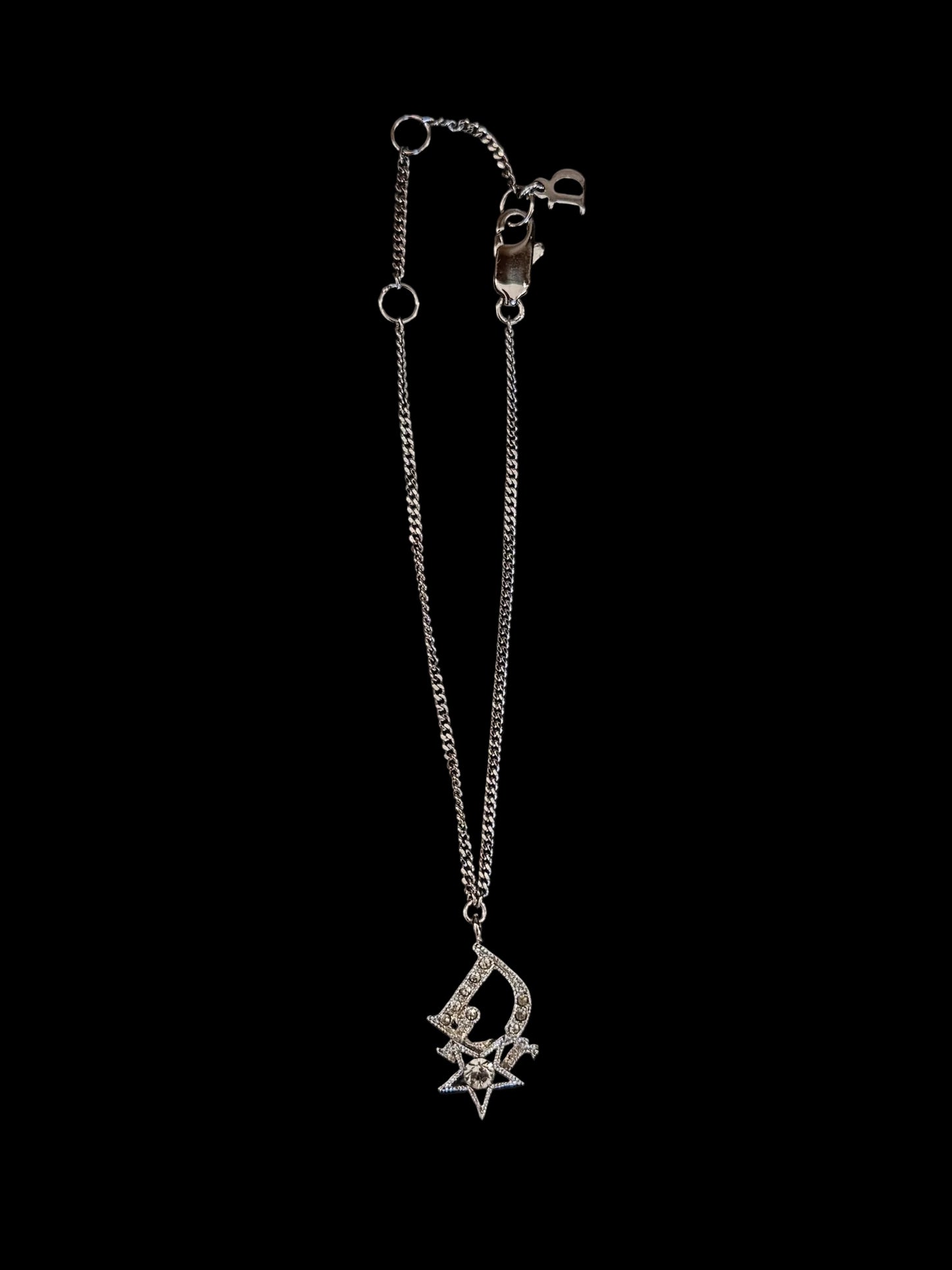 Vintage Dior Crystal Star "D" Letter Bracelet