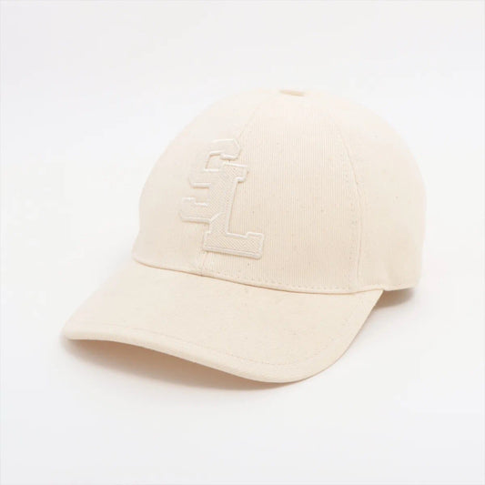 Saint Laurent Off-White Embroidered Logo Baseball Cap