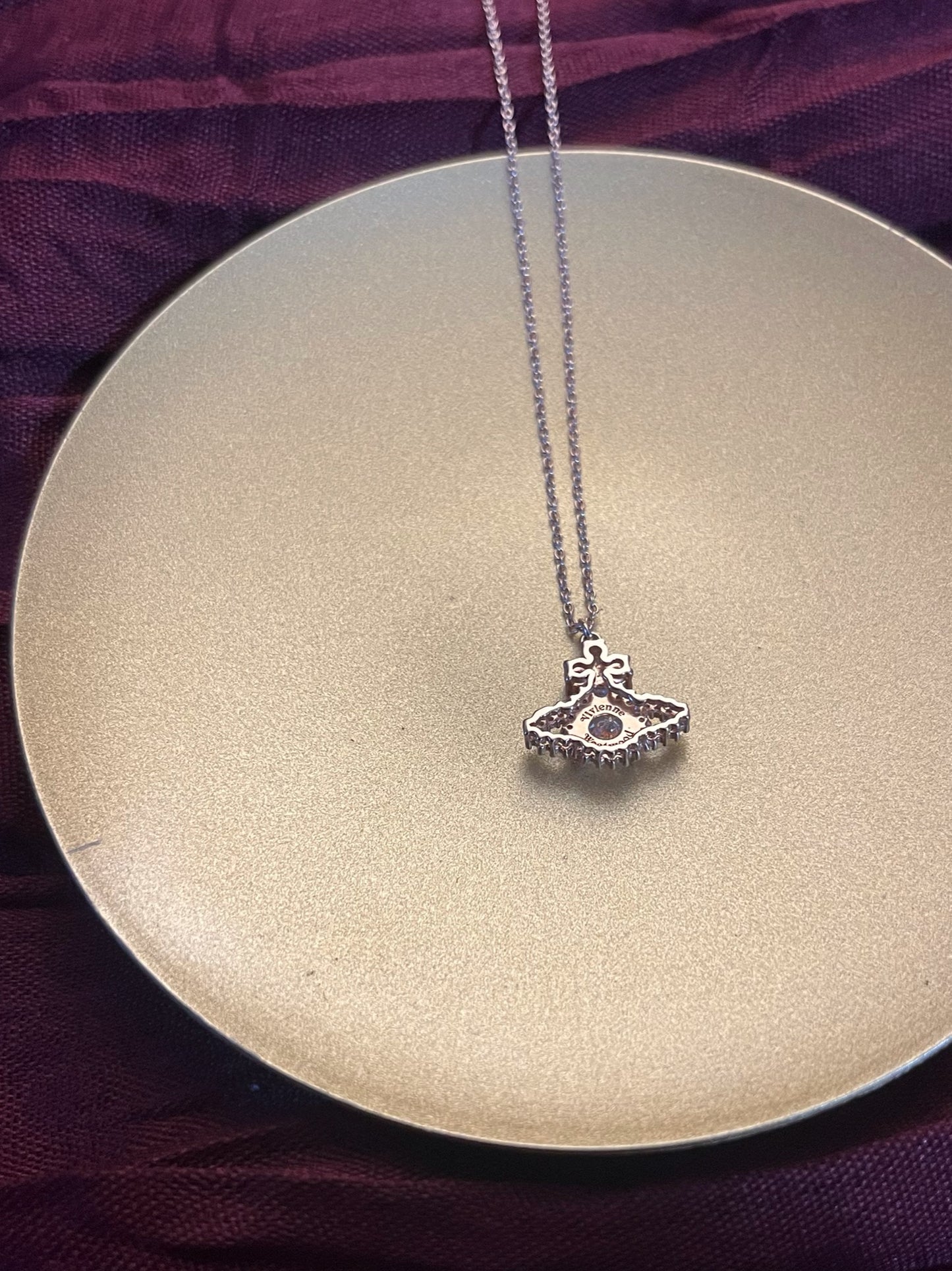 Vintage Vivienne Westwood Rose Gold-Tone Pavé Orb Necklace