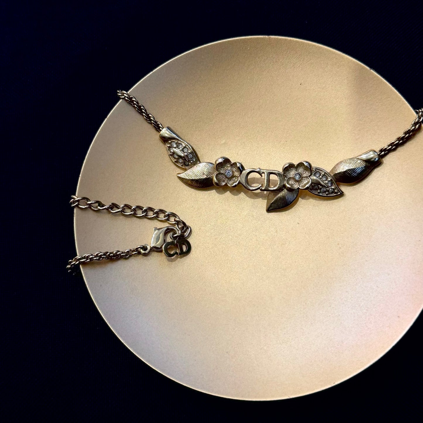 Vintage Dior Golden Branch & Leaf CD Choker