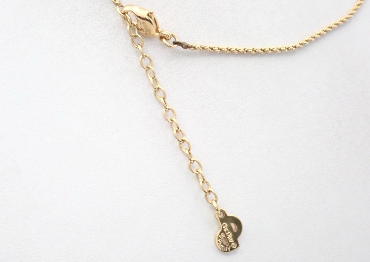 Vintage Dior Black & Gold Dice Pendant Necklace