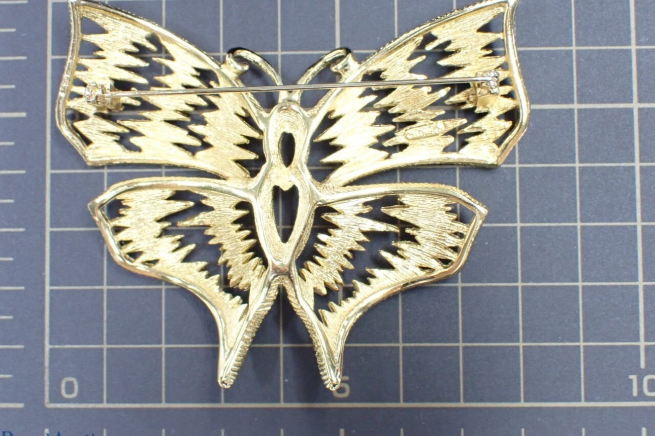 Christian Dior Vintage Openwork Butterfly Brooch