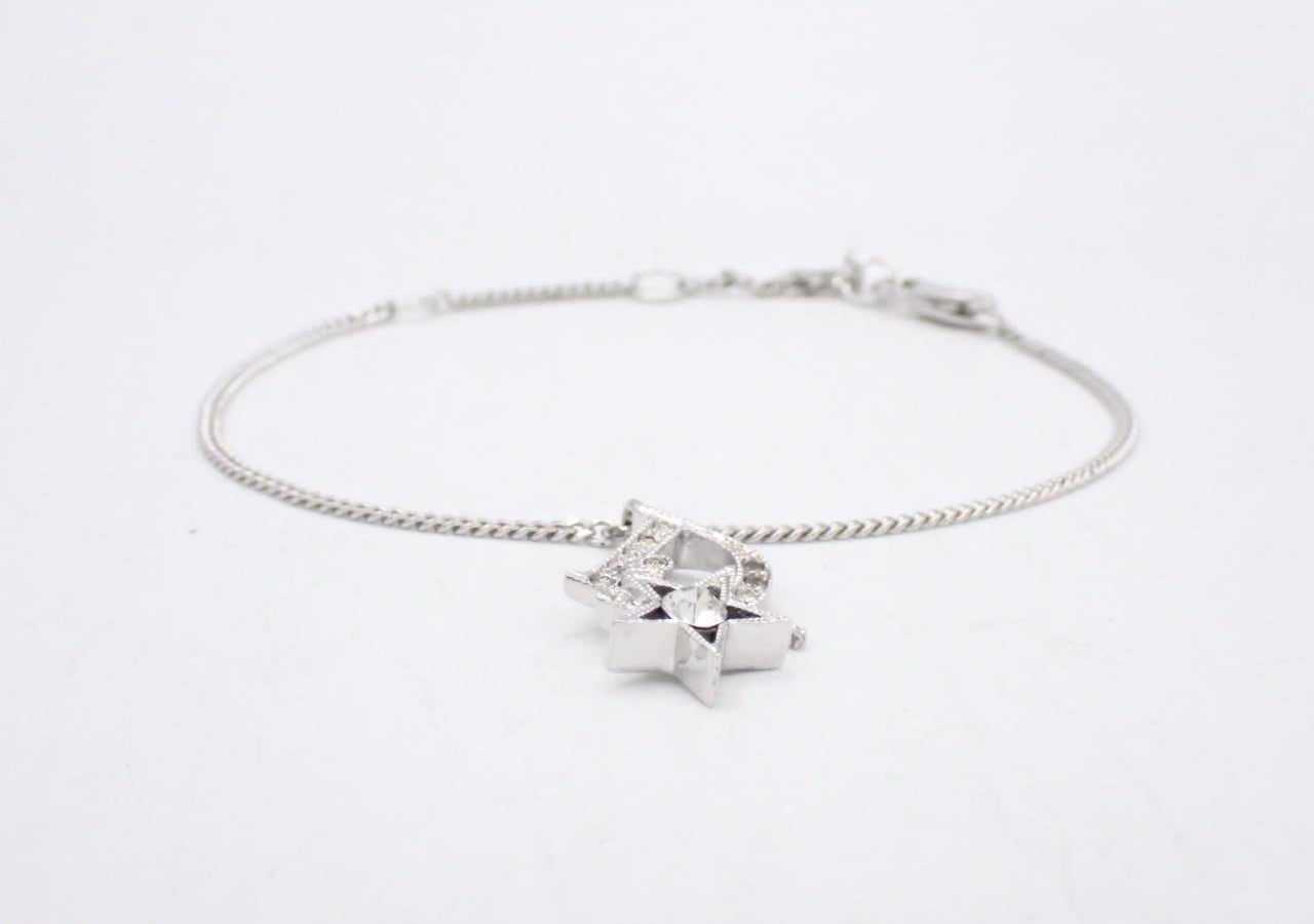Vintage Dior Crystal Star "D" Letter Bracelet