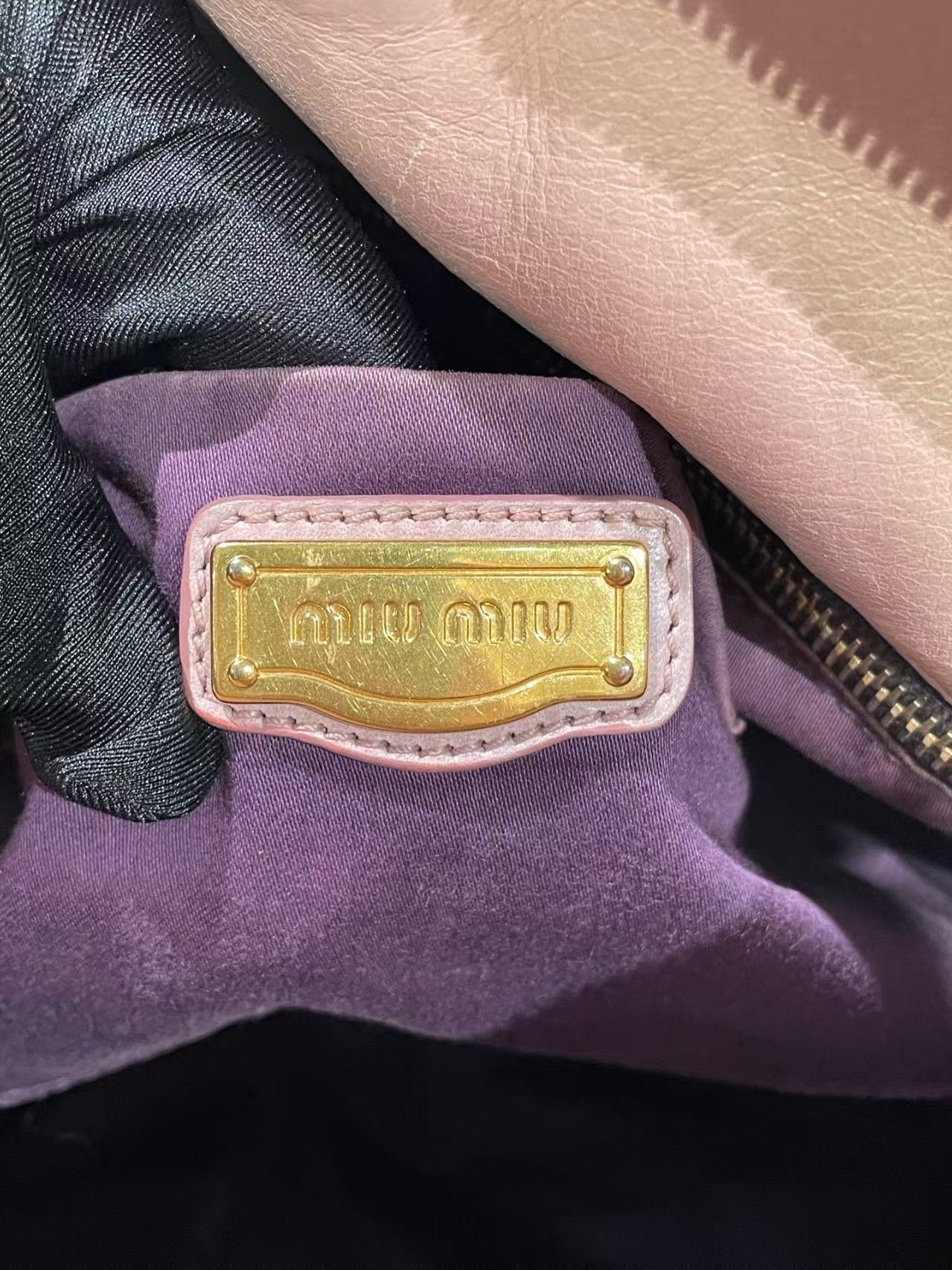 Miu Miu Vitello Lux Bow Satchel – Pink