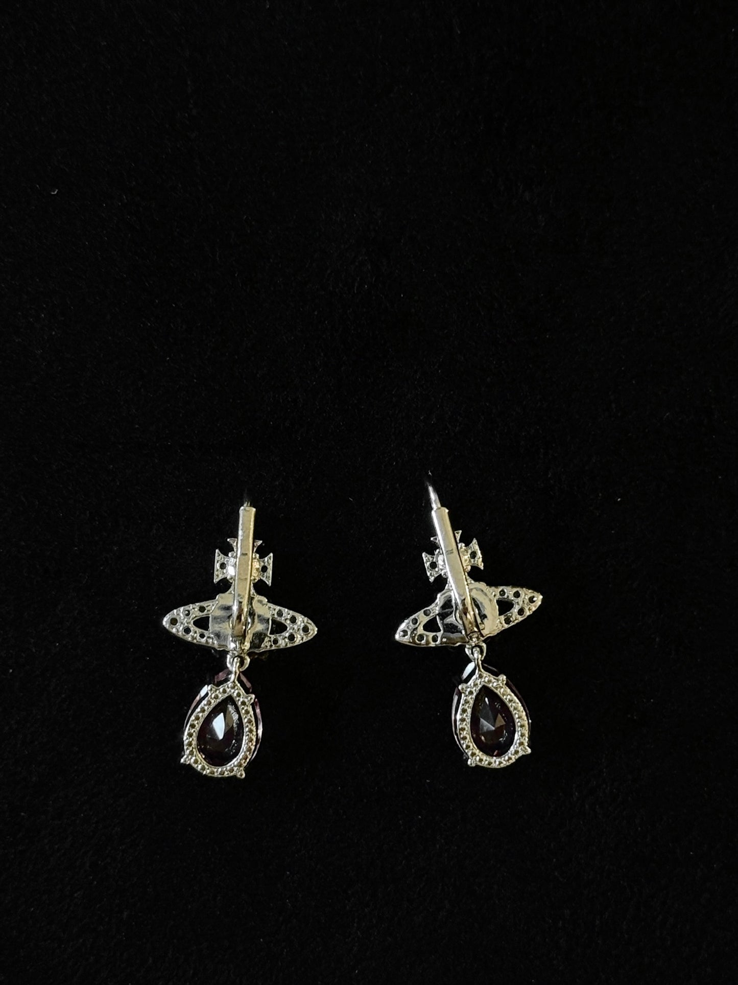 Vivienne Westwood Pink Crystal Orb Drop Earrings