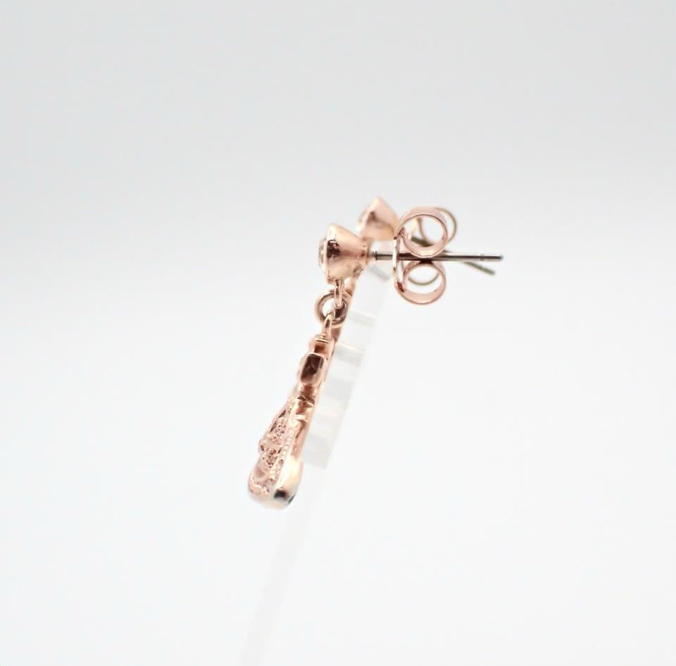 Vivienne Westwood Rose Gold Pavé Planet Stud Earrings