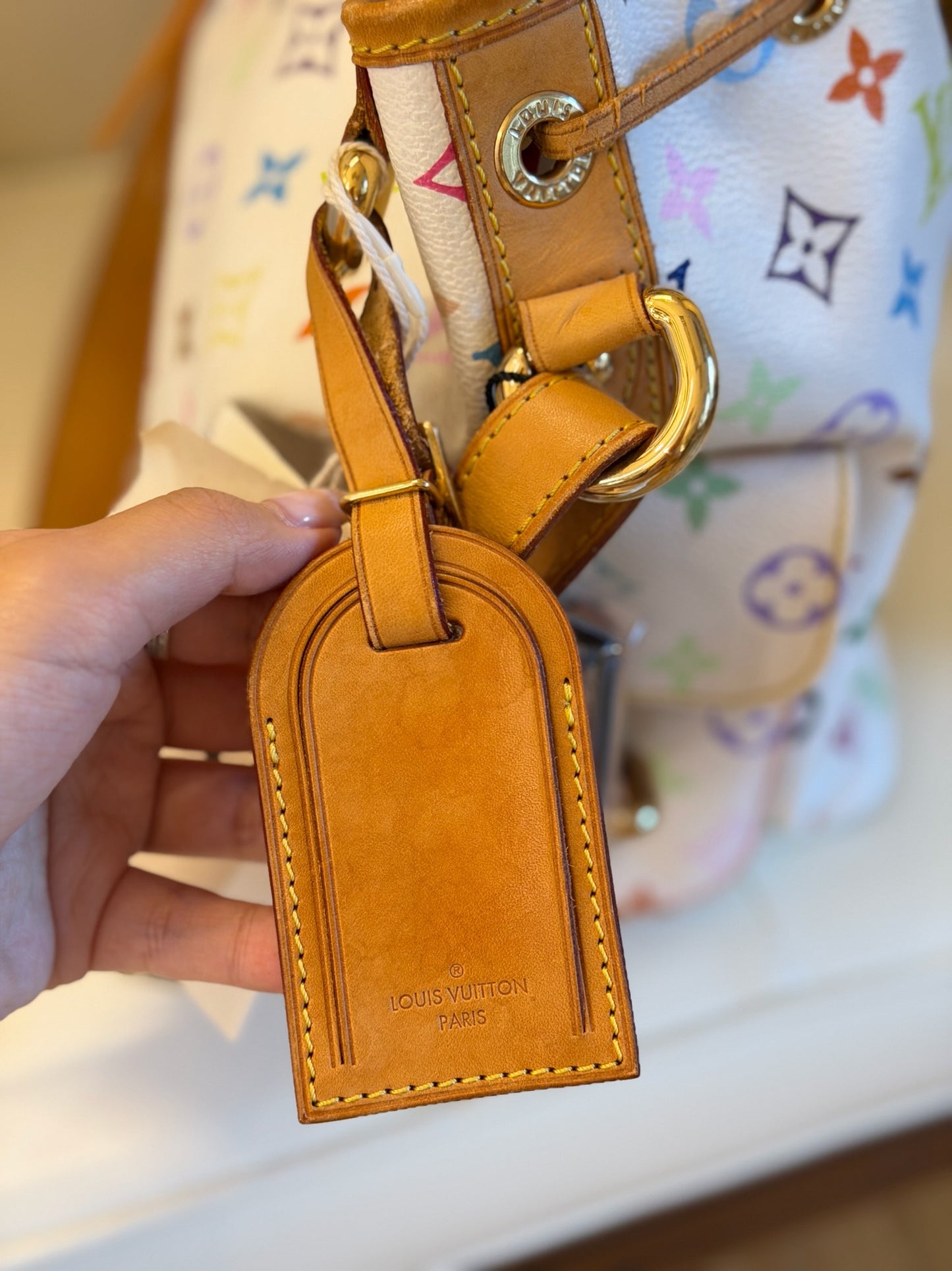 Louis Vuitton Monogram White Petit Noé Bucket Shoulder Bag