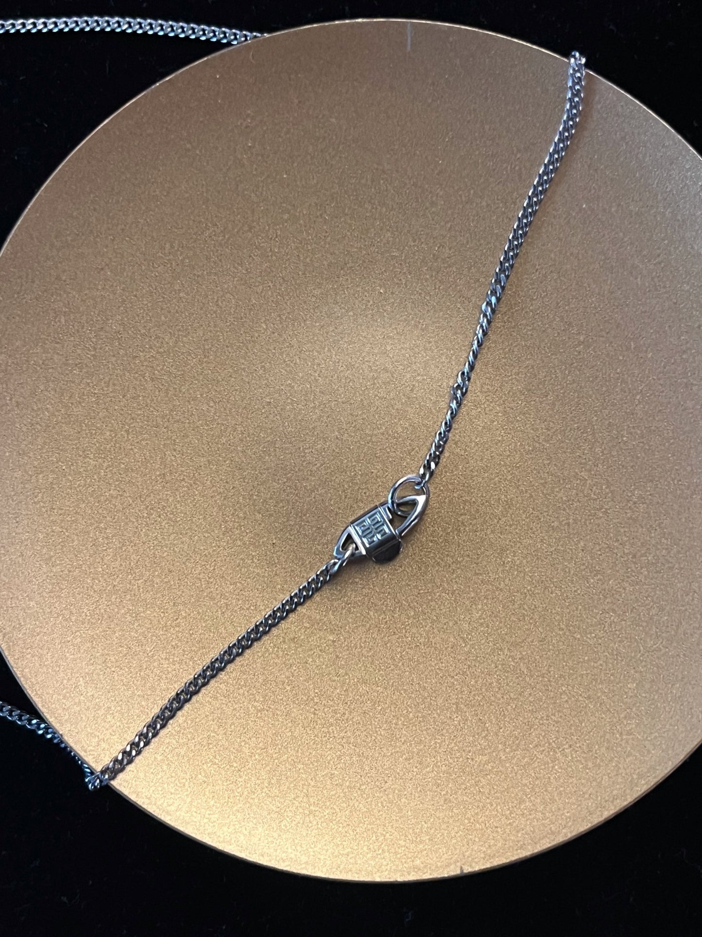 Vintage Givenchy Lavender Crystal Drop Necklace – Silver Tone