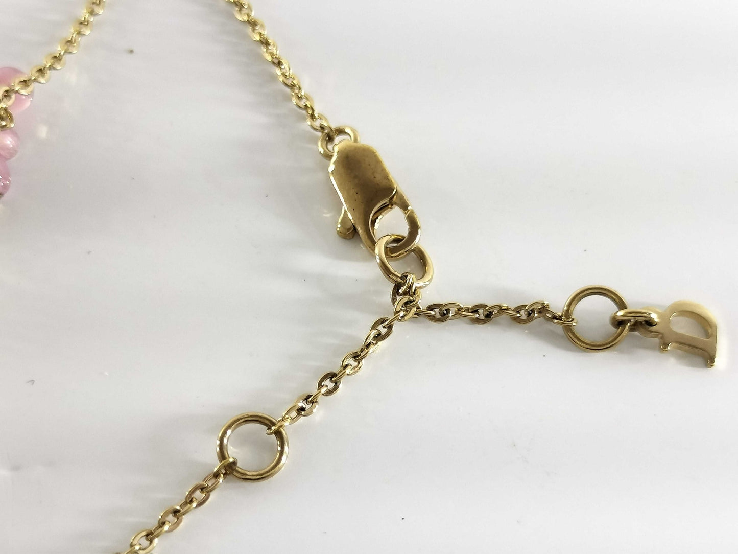 Vintage Dior Pink Petal Logo Bracelet