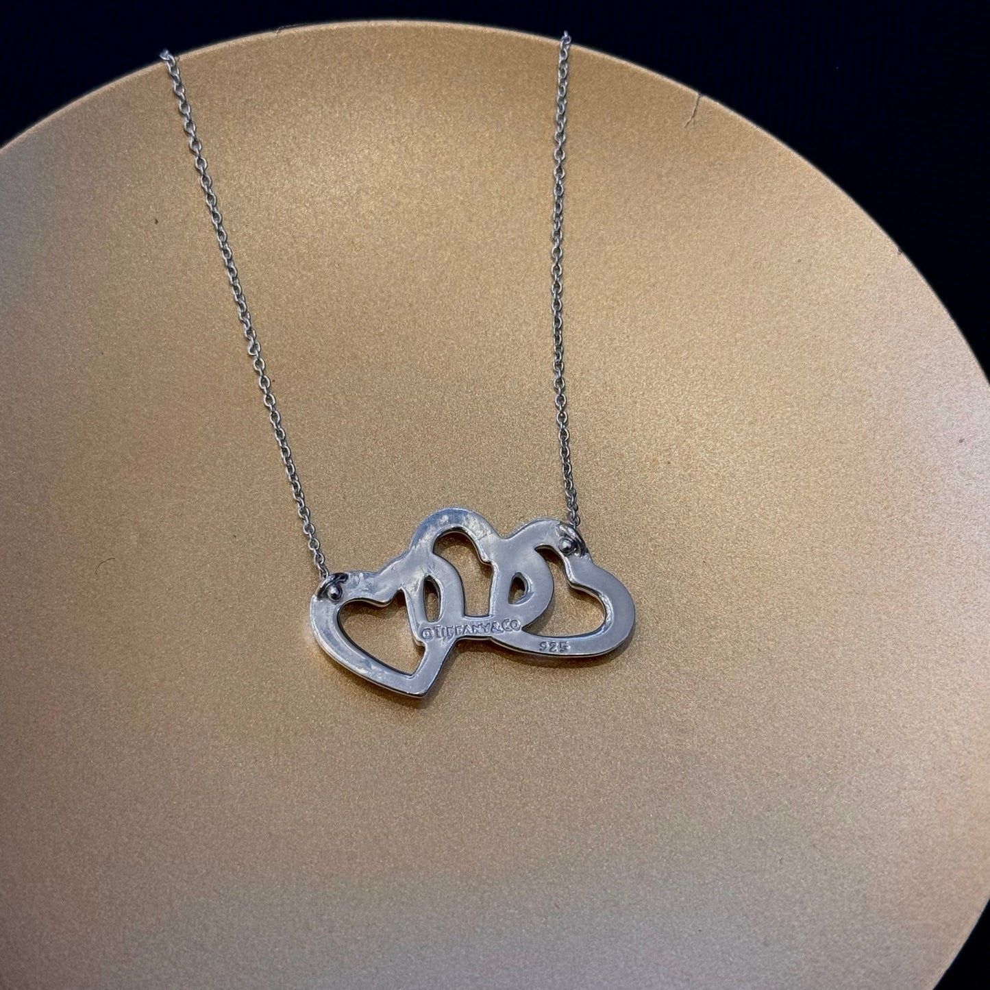 Vintage Tiffany & Co. Triple Heart Necklace in Sterling Silver