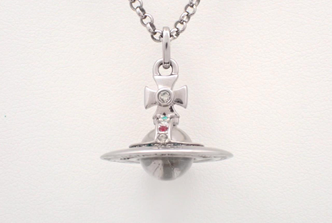 Vintage Vivienne Westwood Gunmetal Orb Pendant Necklace