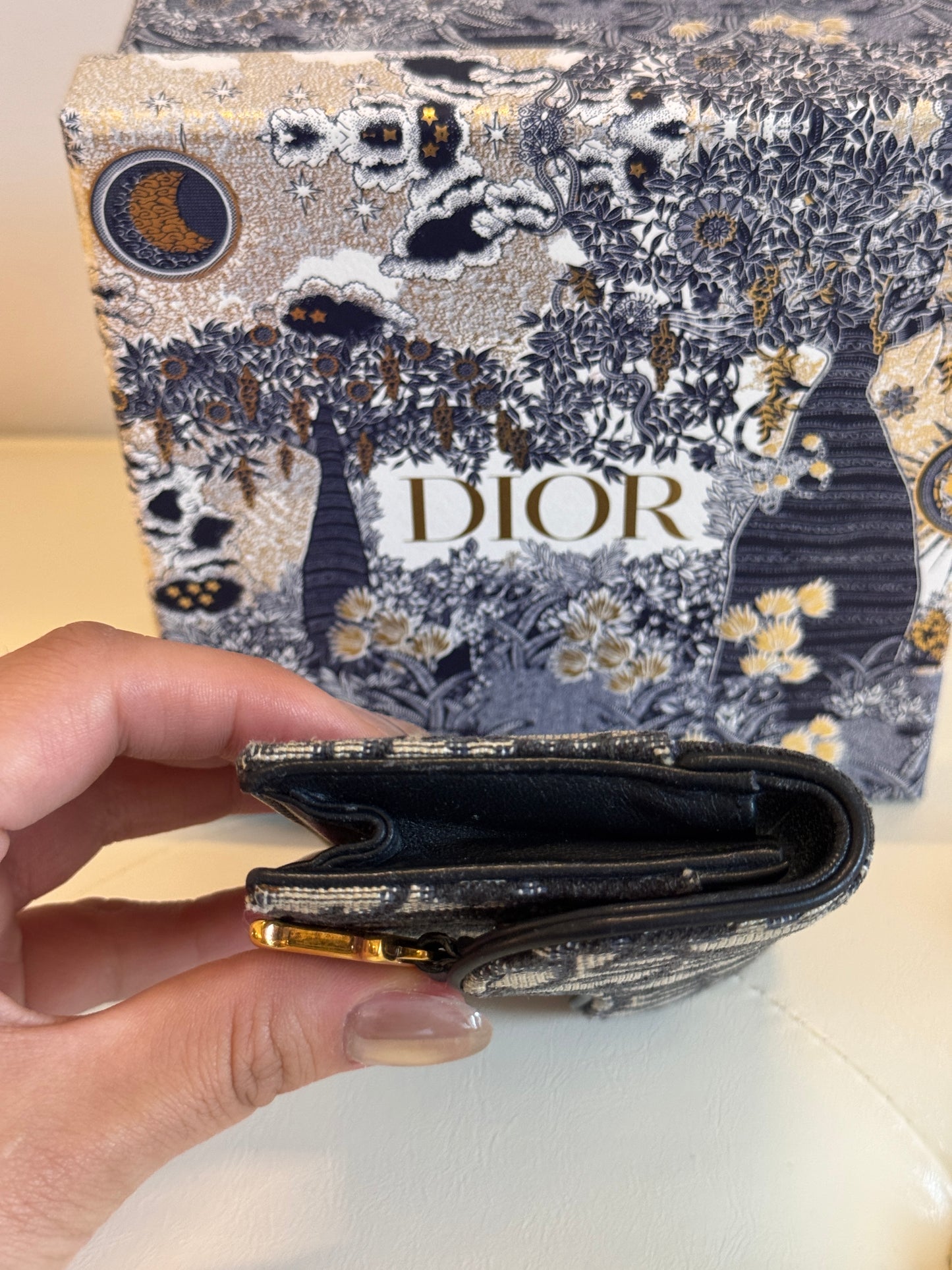 Dior Classic Blue Monogram D Wallet