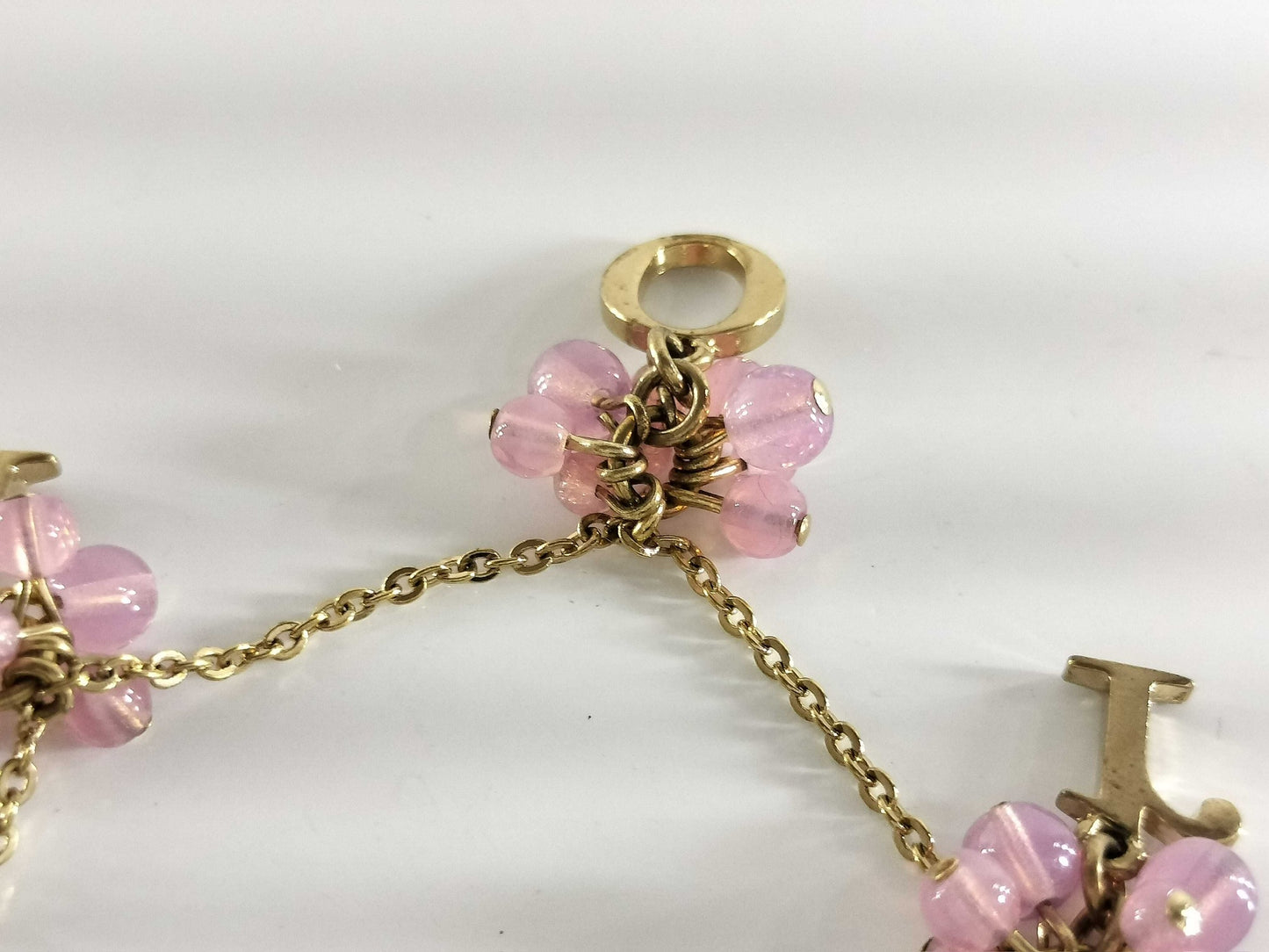 Vintage Dior Pink Petal Logo Bracelet