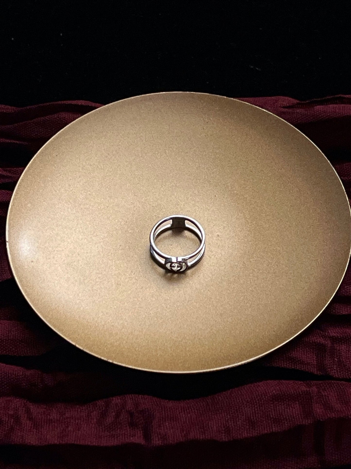 Vintage Gucci Double Band Sterling Silver Ring