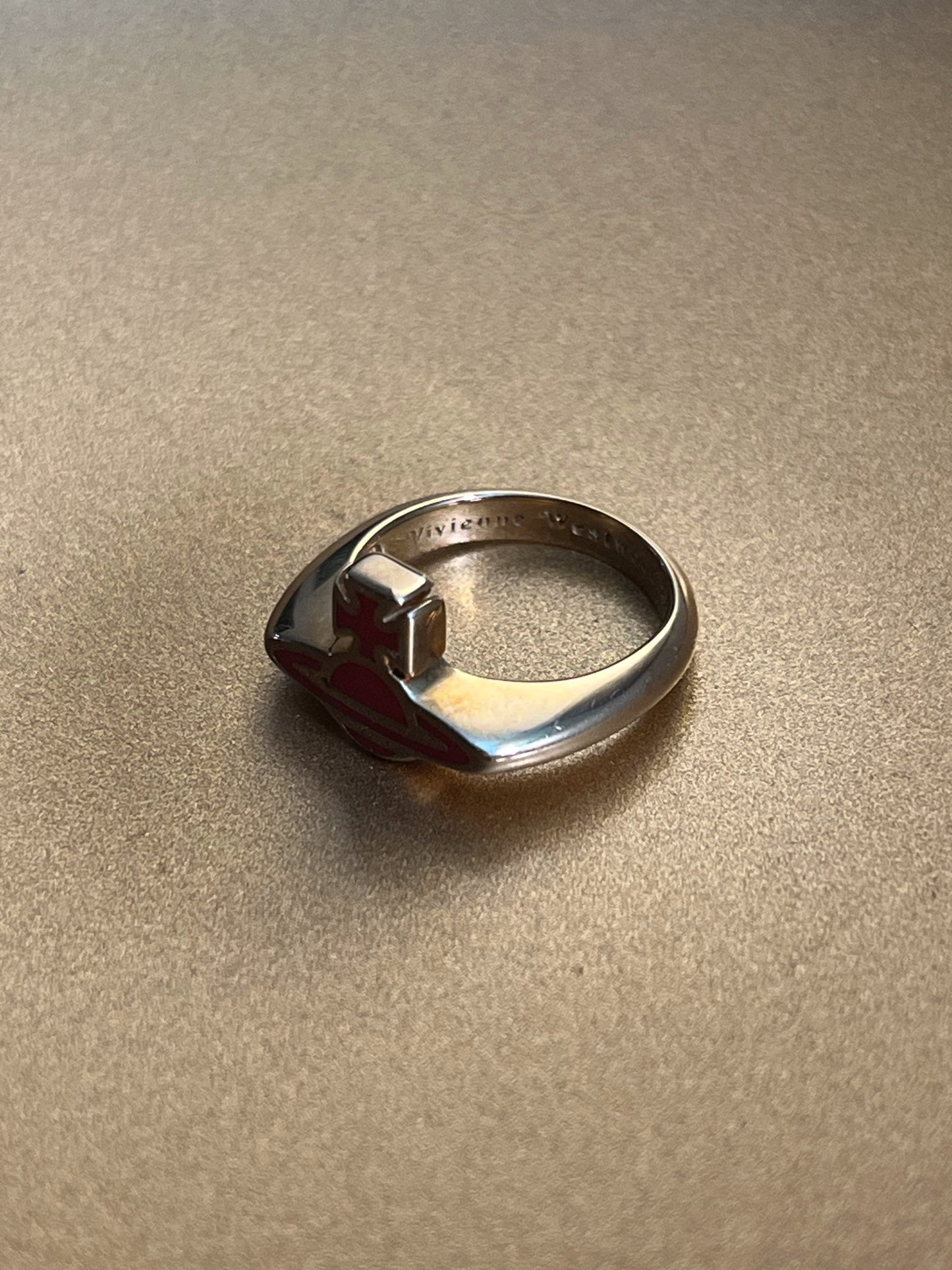 Vivienne Westwood Red Orb Gold-Tone Ring