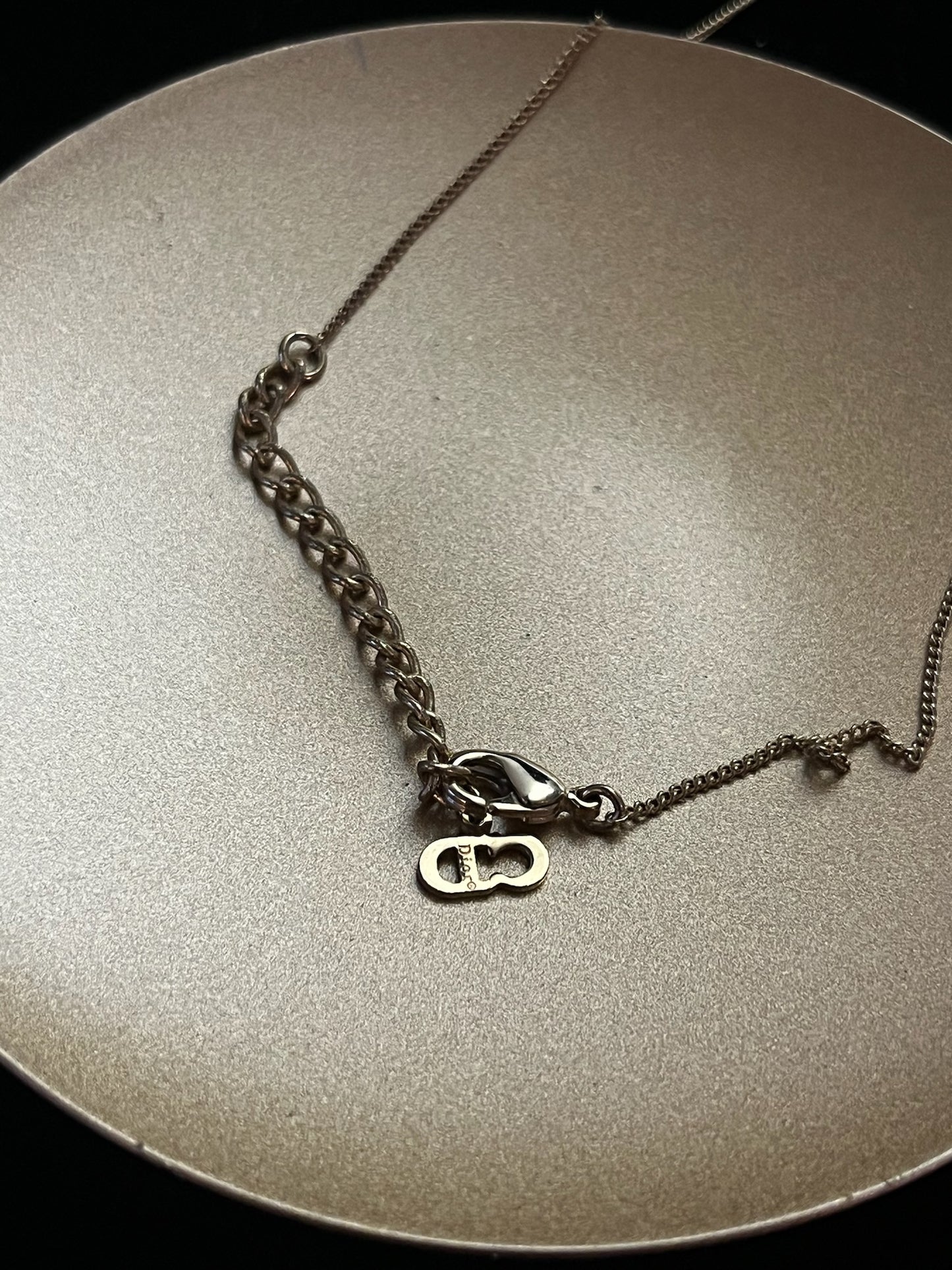 Vintage Dior Gold Padlock Pendant Necklace