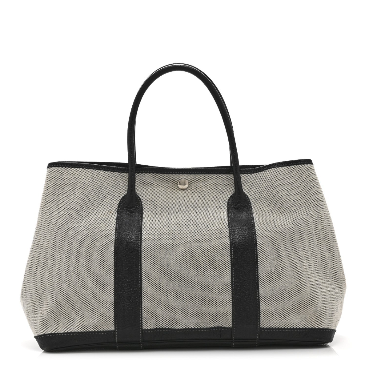 Hermes Toile Negonda Garden Party 36 MM Tote Black Ecru