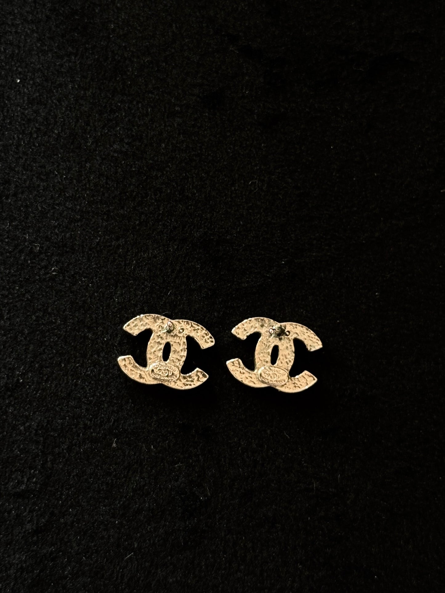 Chanel Crystal CC 2009 Stud Earrings