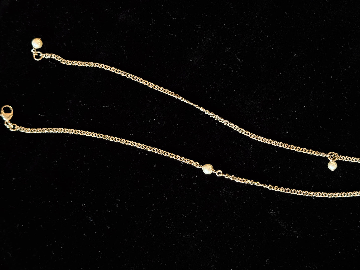 Chanel Gold CC Crystal and Pearls Adjustable Necklace