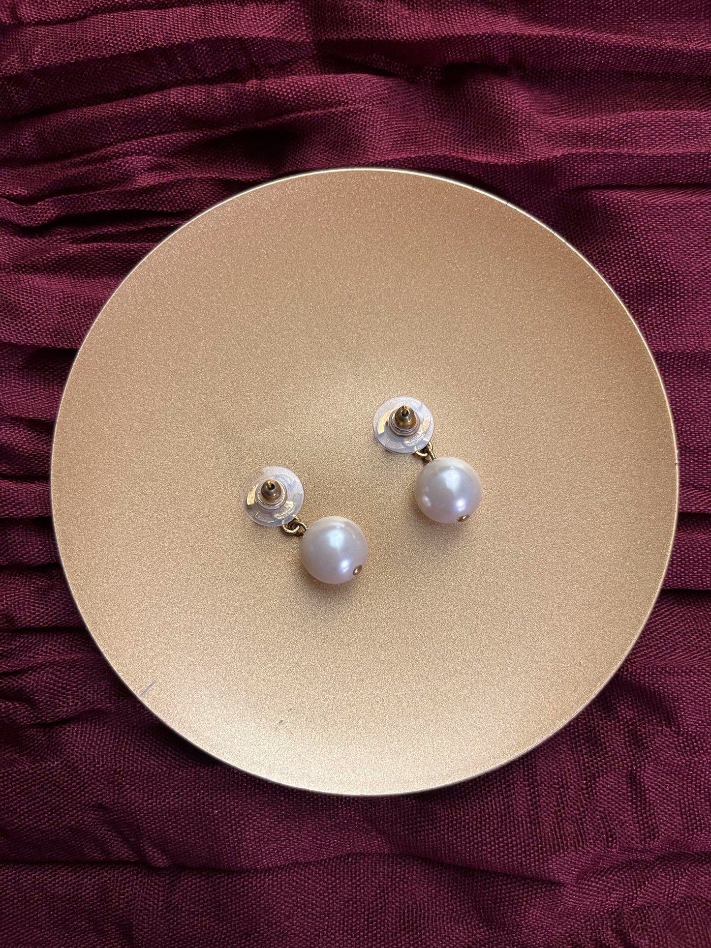 Chanel 2000 Vintage Gold-Plated Double C Earrings