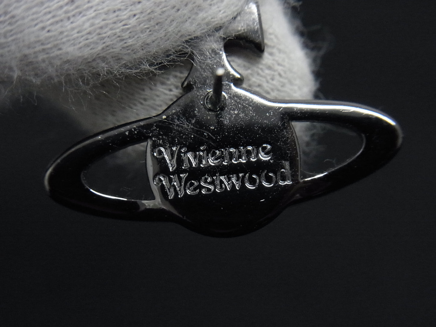 Vintage Vivienne Westwood Black Crystal Orb Stud Earrings