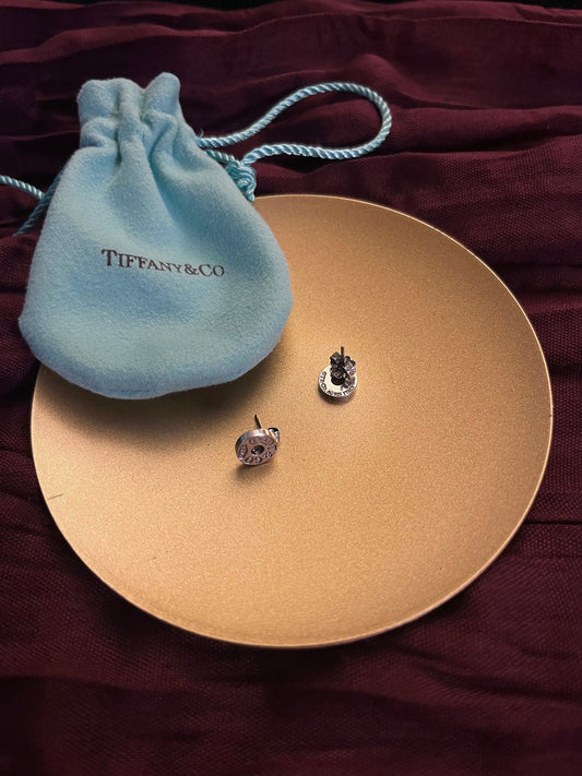 Tiffany & Co. 1837™ Round Tag 925 Sterling Silver Stud Earrings