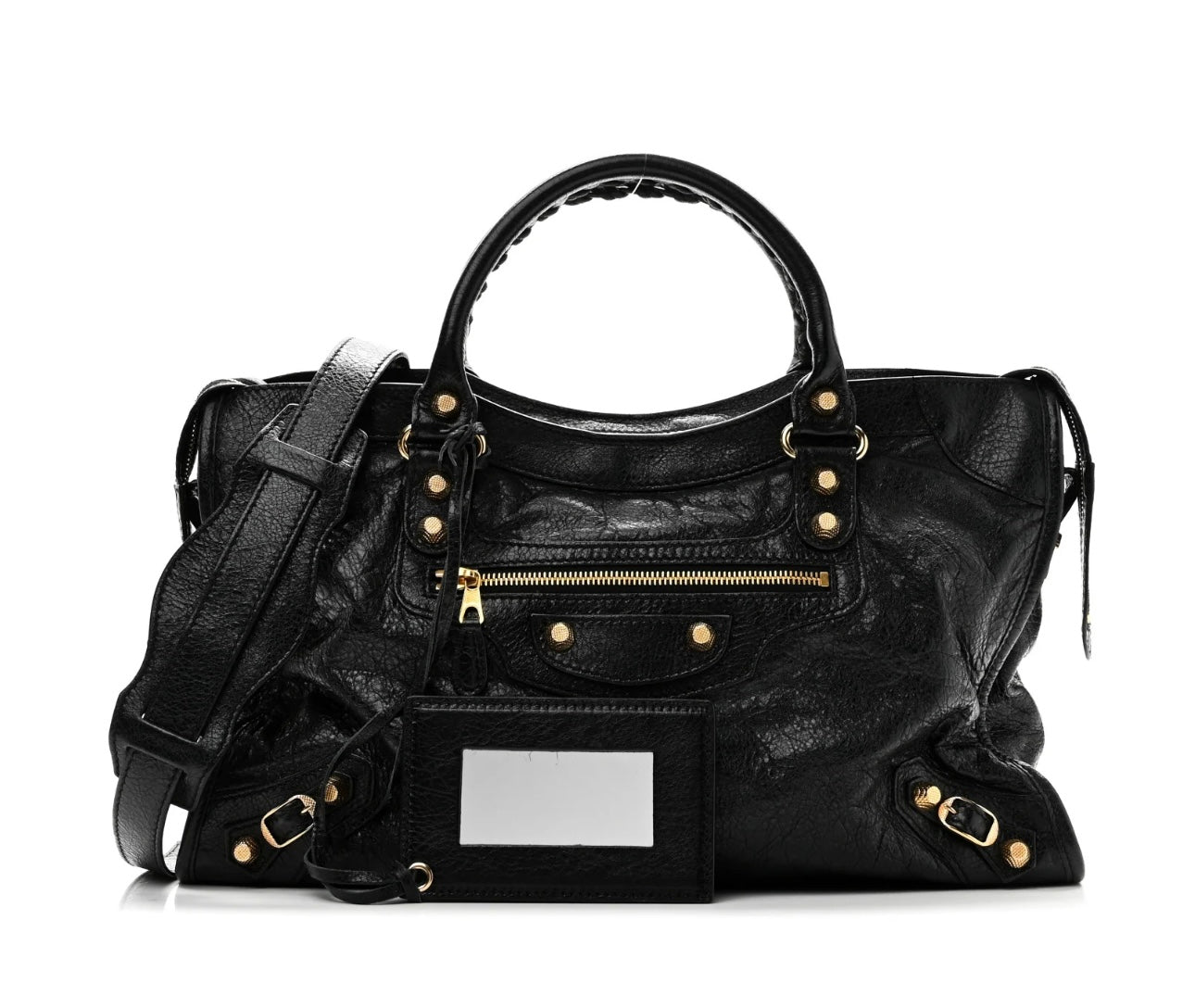 Balenciaga Black and Gold Medium Bag