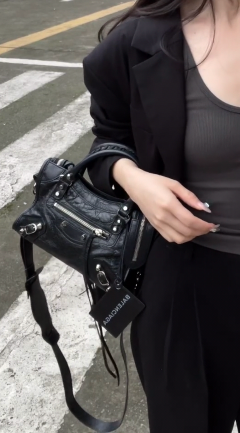 Balenciaga Classic City Mini Bag – Black Silver