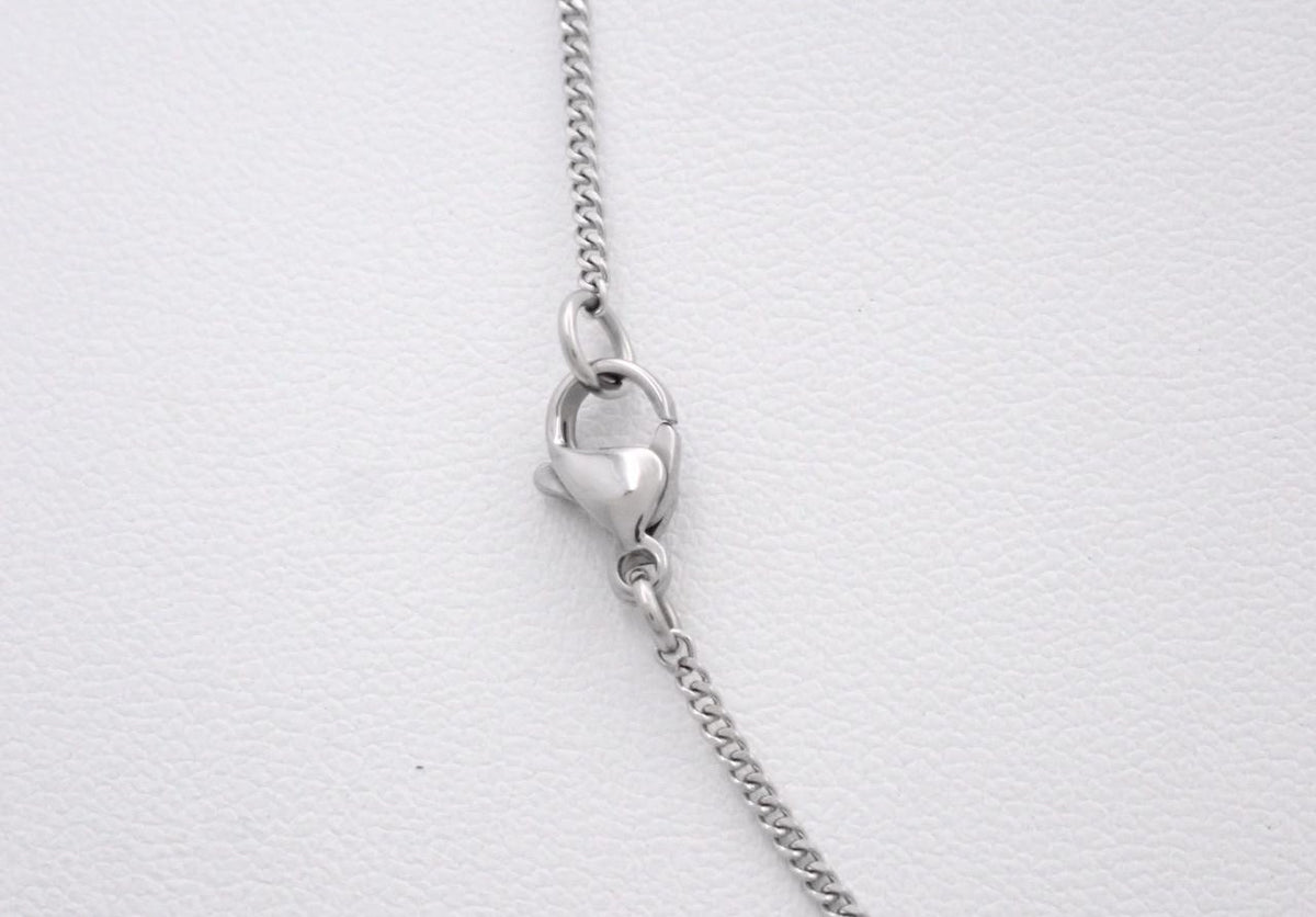 Chanel silver CC pendant necklace with clear crystals