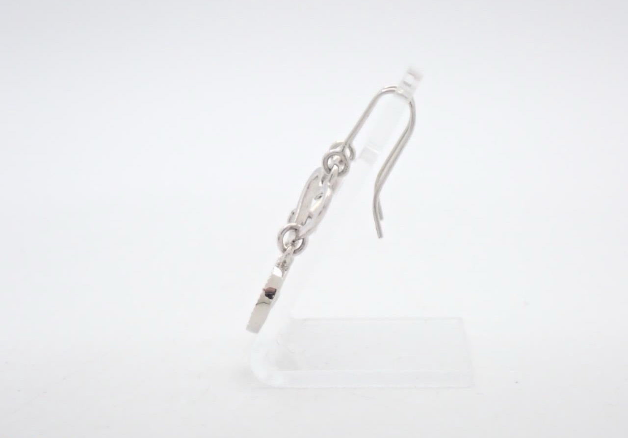 Dior 2000s "Heart Letter" Crystal-Pavé Logo Drop Earrings
