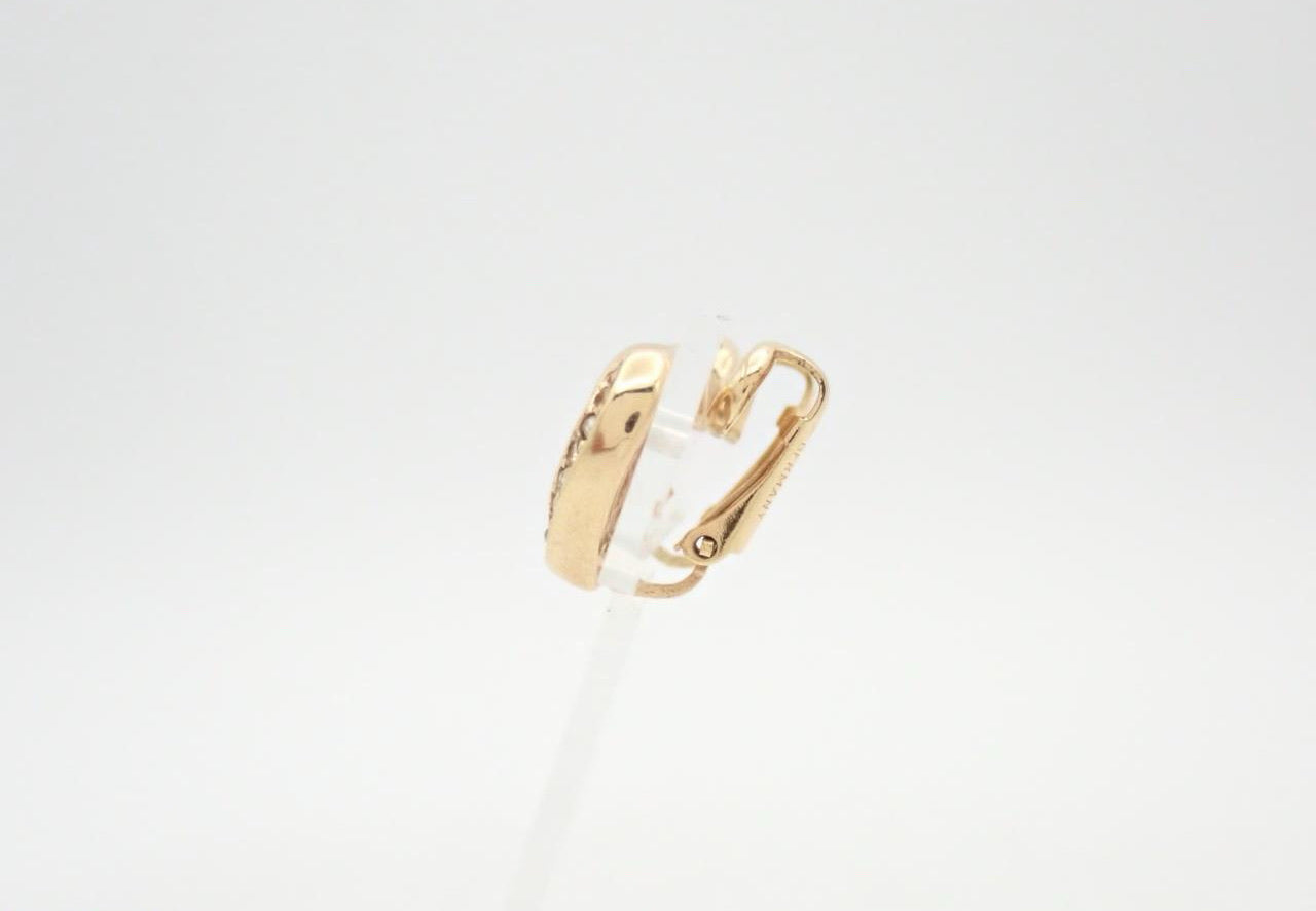 Christian Dior 1990s "Golden Amore" Crystal-Rimmed Heart Logo Clip-On Earrings