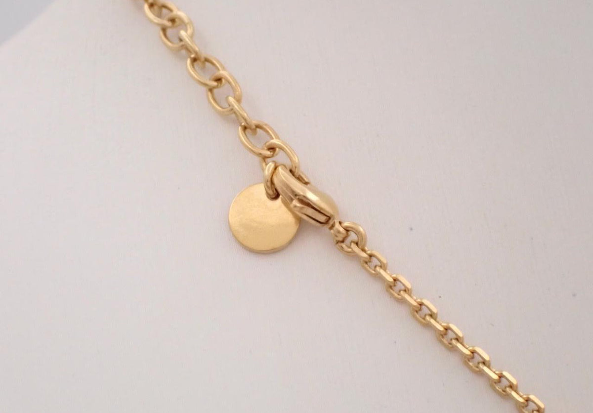 Dior gold-tone chain necklace with crystal CD logo, clover and star charms