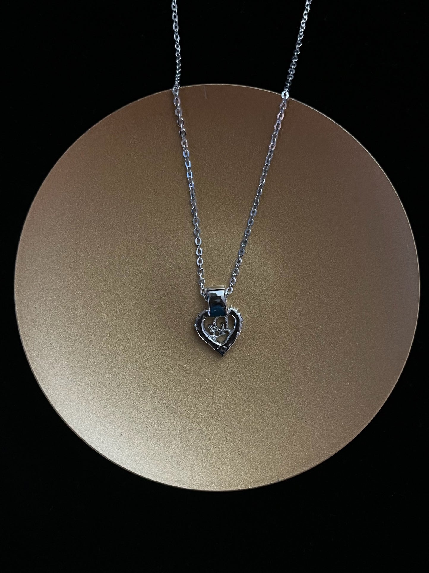 Dior 1990s "Crystal Amor" Rhinestone Heart Pendant Necklace