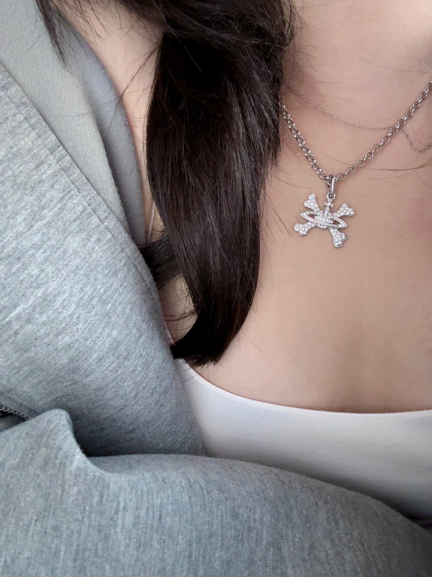 Vivienne Westwood The Cross Crystal Orb Pendant Necklace (rare piece)