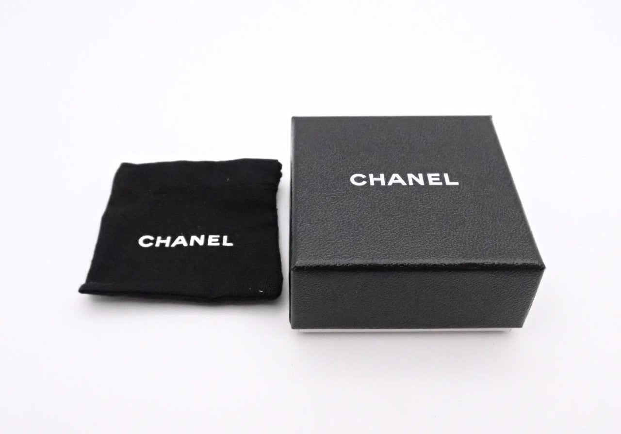 Chanel Vintage “Crystal CC Drop” Gold-Tone Dangle Earrings