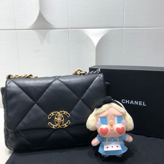 Chanel 19 Bag Black & Gold Small Size - New with Chip