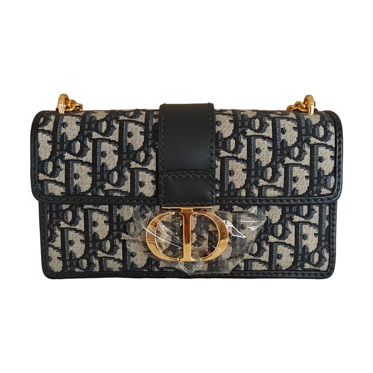 Dior 30 Montaigne Vintage Oblique Canvas Chain Shoulder Bag (Small)