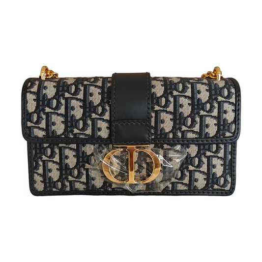 Dior 30 Montaigne Vintage Oblique Canvas Chain Shoulder Bag (Small)