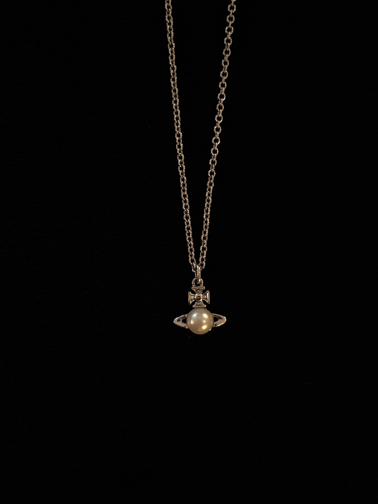 Vivienne Westwood Silver-Tone Pearl Orb Pendant Necklace