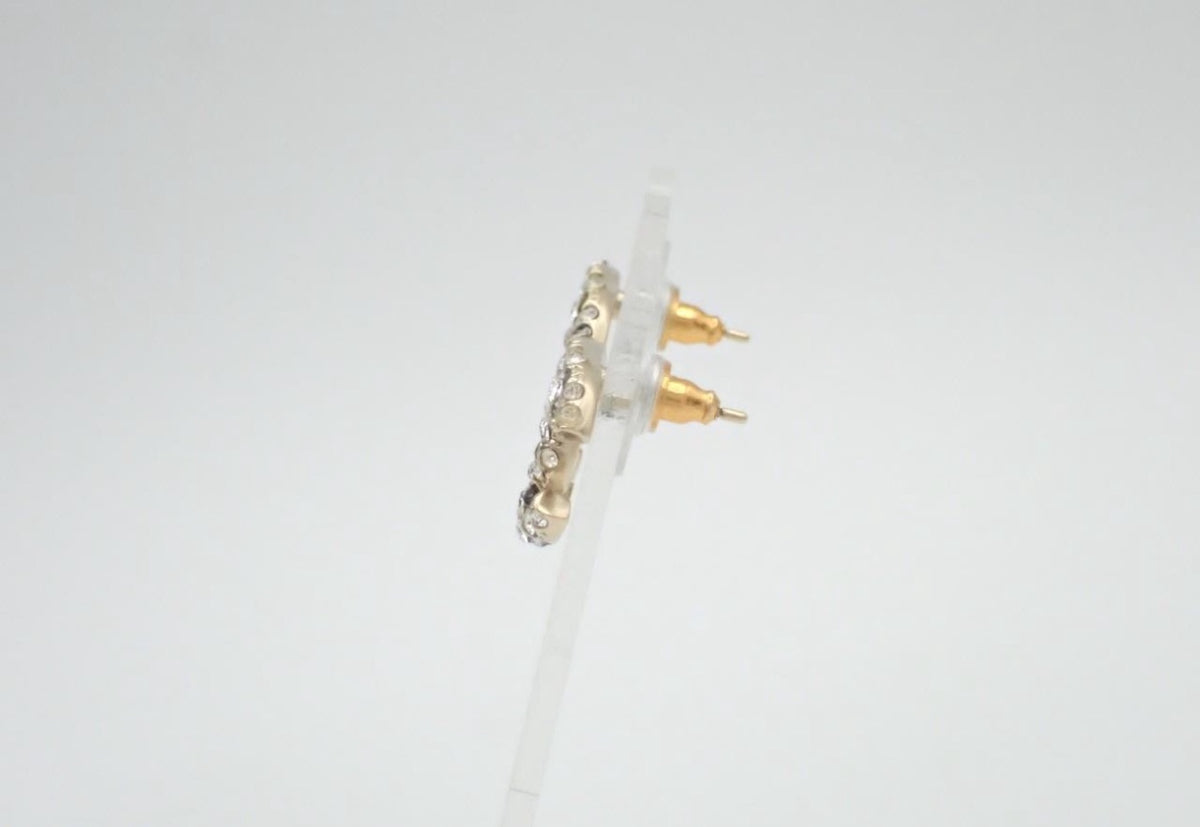 Chanel 2019 Crystal CC Stud Earrings