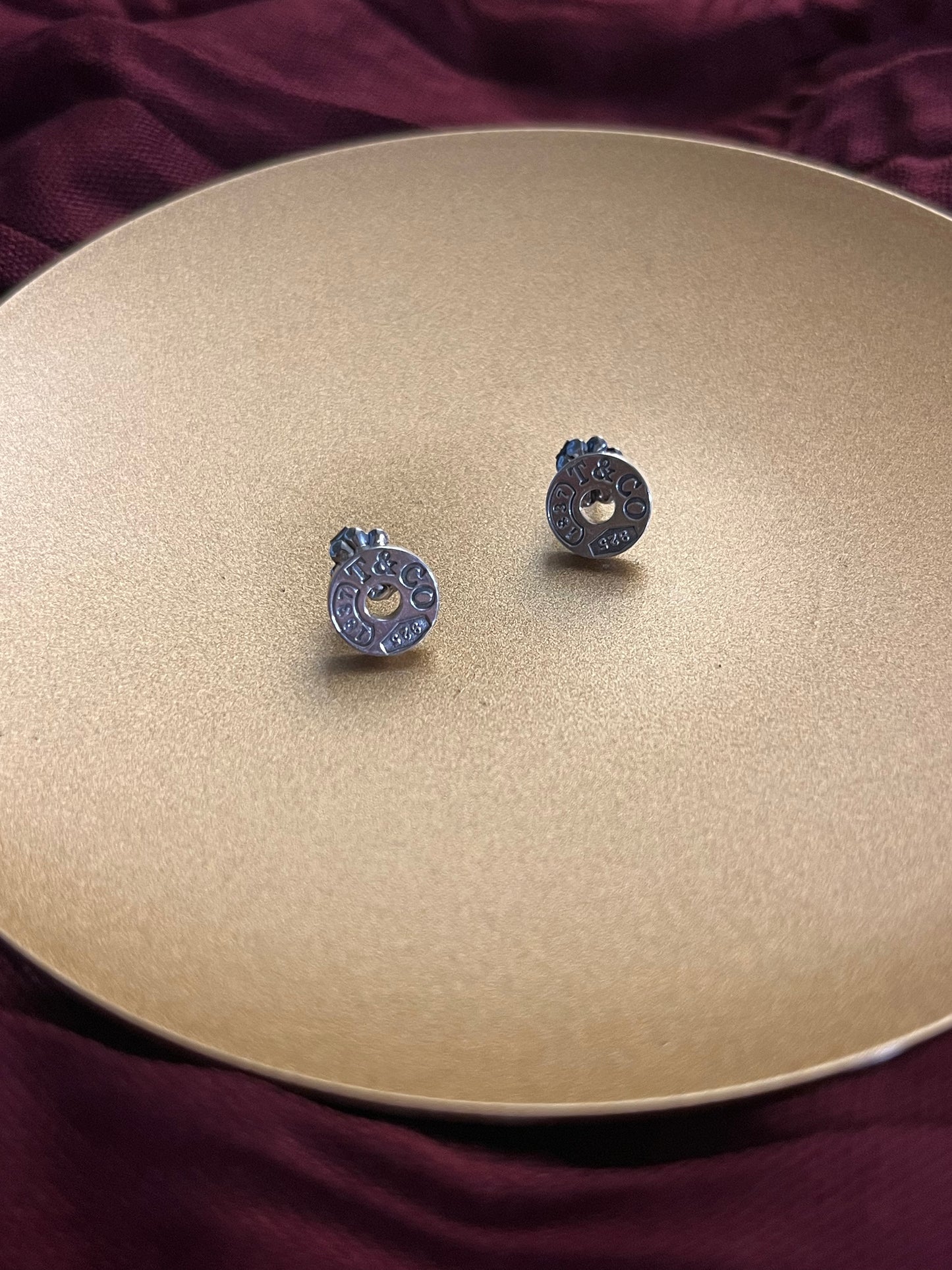 Tiffany & Co. 1837™ Round Tag 925 Sterling Silver Stud Earrings