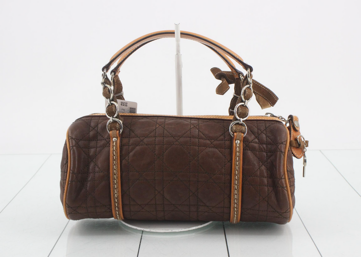 Dior Vintage Brown Heart Satchel Bag