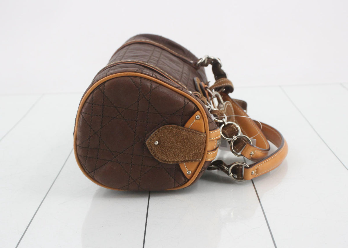 Dior Vintage Brown Heart Satchel Bag