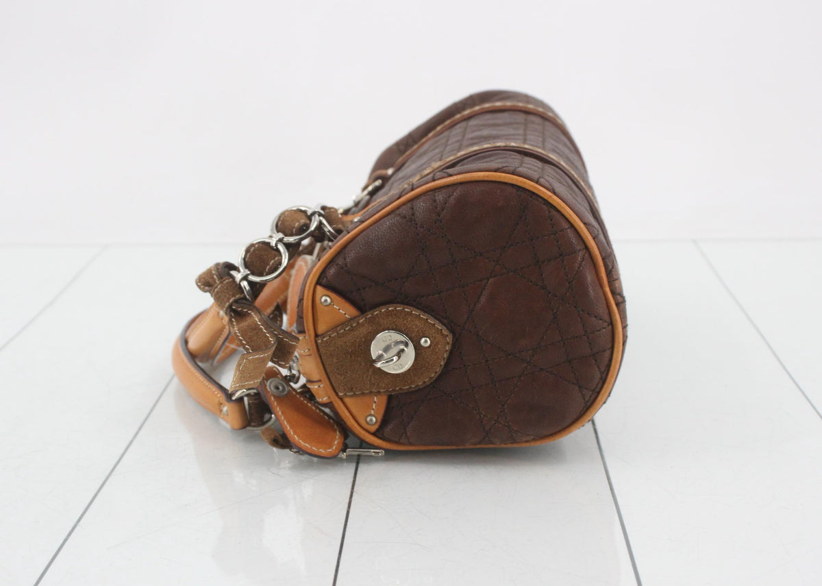 Dior Vintage Brown Heart Satchel Bag